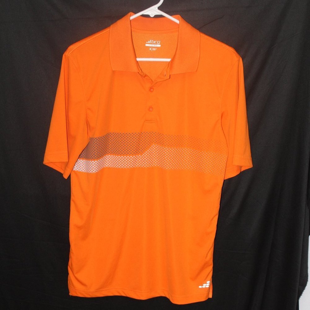BCG Orange Tru-Wick Men's Small Collar Shirt - Picture 4 of 8